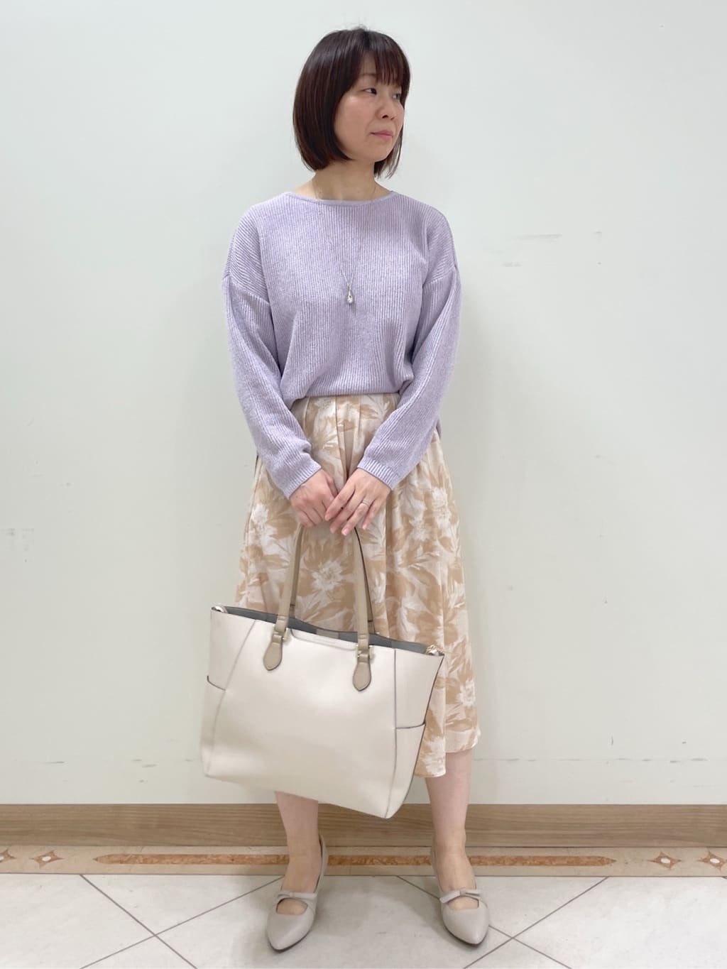 hanaさんの「Reflect｜◆【夏SALE】クルーネックミックスカラーニット」を使ったコーディネート