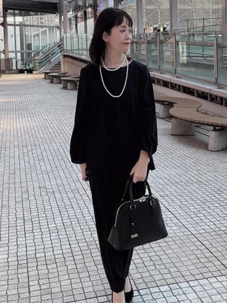 makiさんの「UNTITLED｜【セレモニー】パール調フリークリップネックレス」を使ったコーディネート