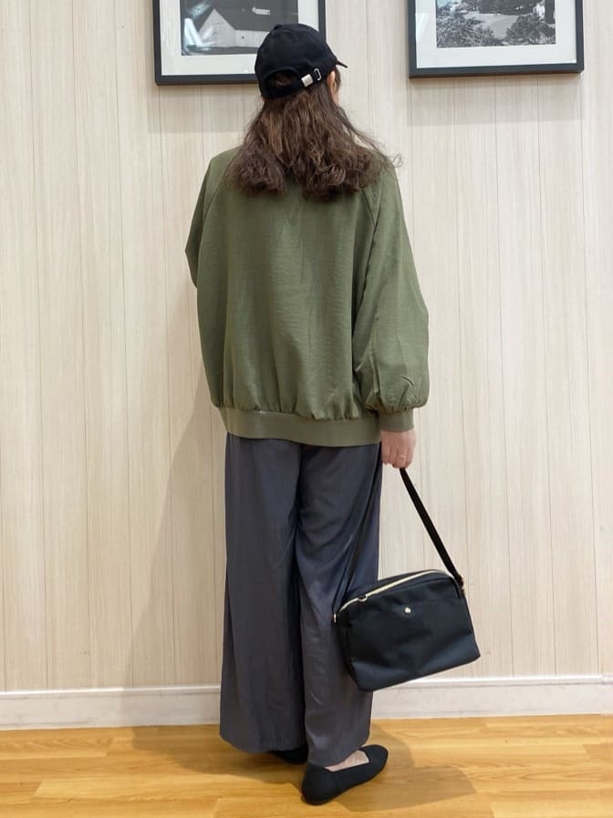 natsuさんの「SHOO･LA･RUE｜◆【洗える/S-LL】麻調リブブルゾン」を使ったコーディネート