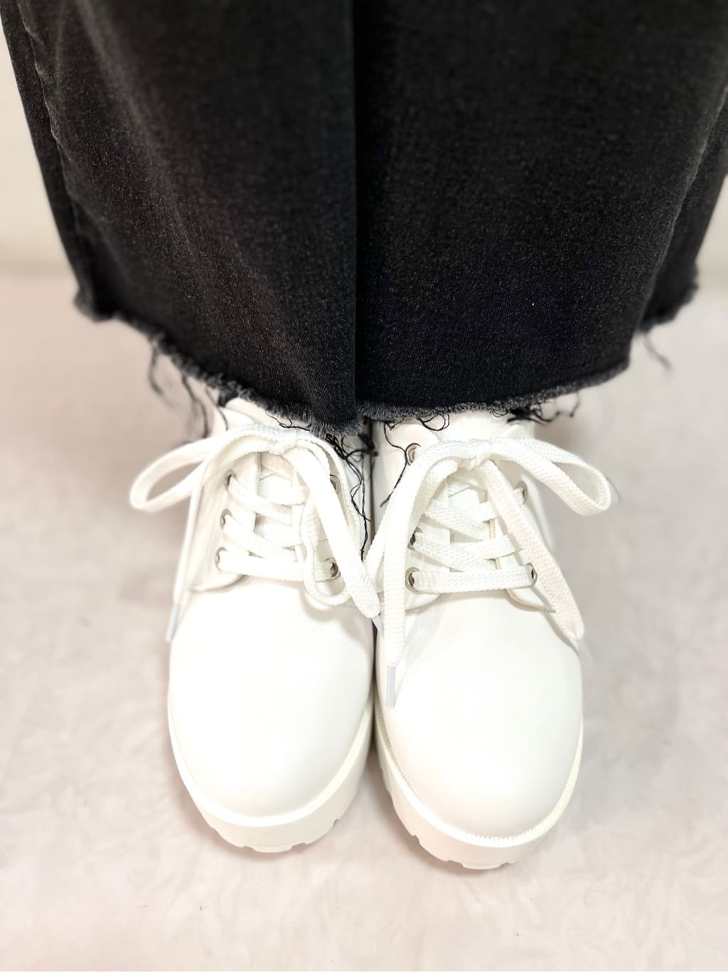 myさんの「ESPERANZA｜厚底レースアップパンプス」を使ったコーディネート