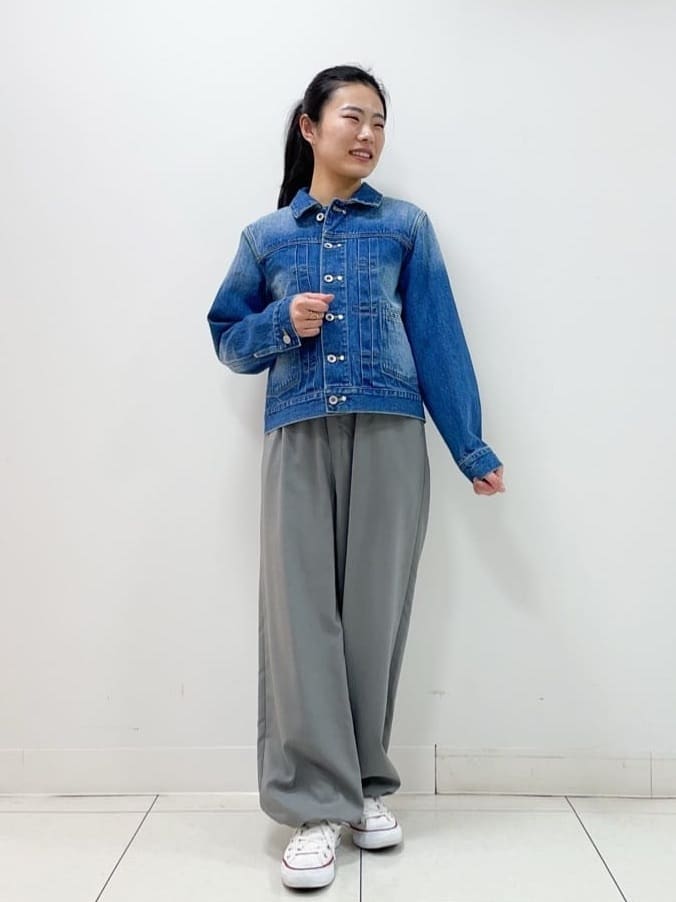yasuokaさんの「Dessin｜◆【ウエストゴム・洗える】裾ドロスト付きパンツ（S～L）」を使ったコーディネート