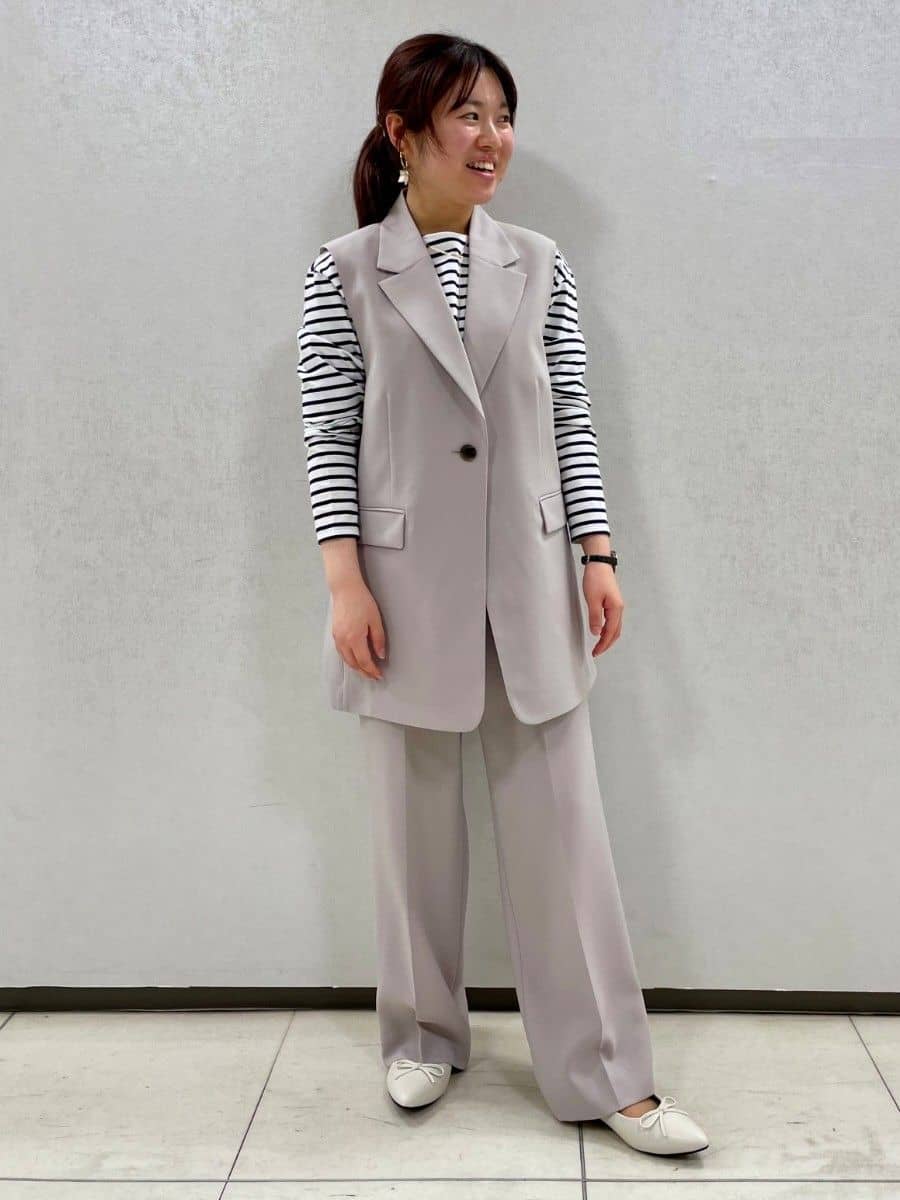 Mさんの「UNTITLED｜◆【着回し/首元スッキリ】ボートネック天竺プルオーバー」を使ったコーディネート