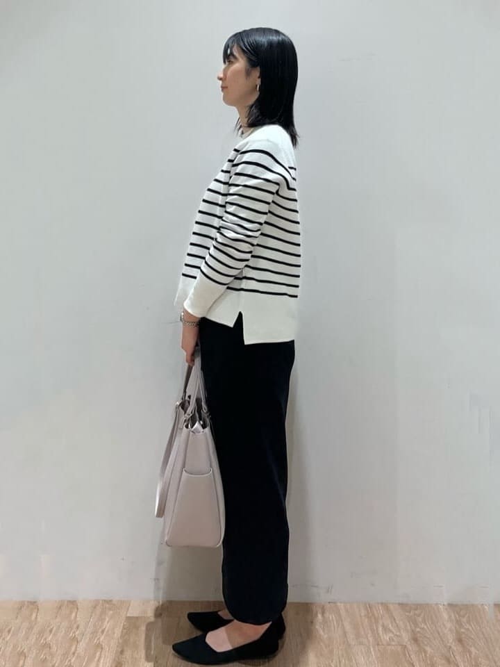 momokoさんの「OPAQUE.CLIP｜◆撥水ノーカラーペプラムブルゾン【洗濯機洗い可／花粉対応】」を使ったコーディネート