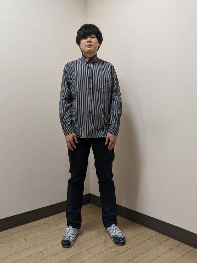 あきやまさんの「TAKEO KIKUCHI｜【Made in JAPAN】播州織 ヘリンボン ストレート パンツ」を使ったコーディネート