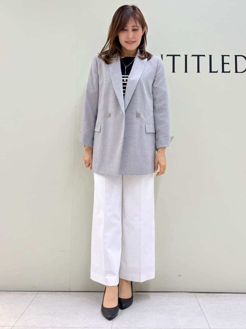 Sakaiさんの「UNTITLED｜◆【体型カバー/透けにくい】ワイドシルエットニット」を使ったコーディネート