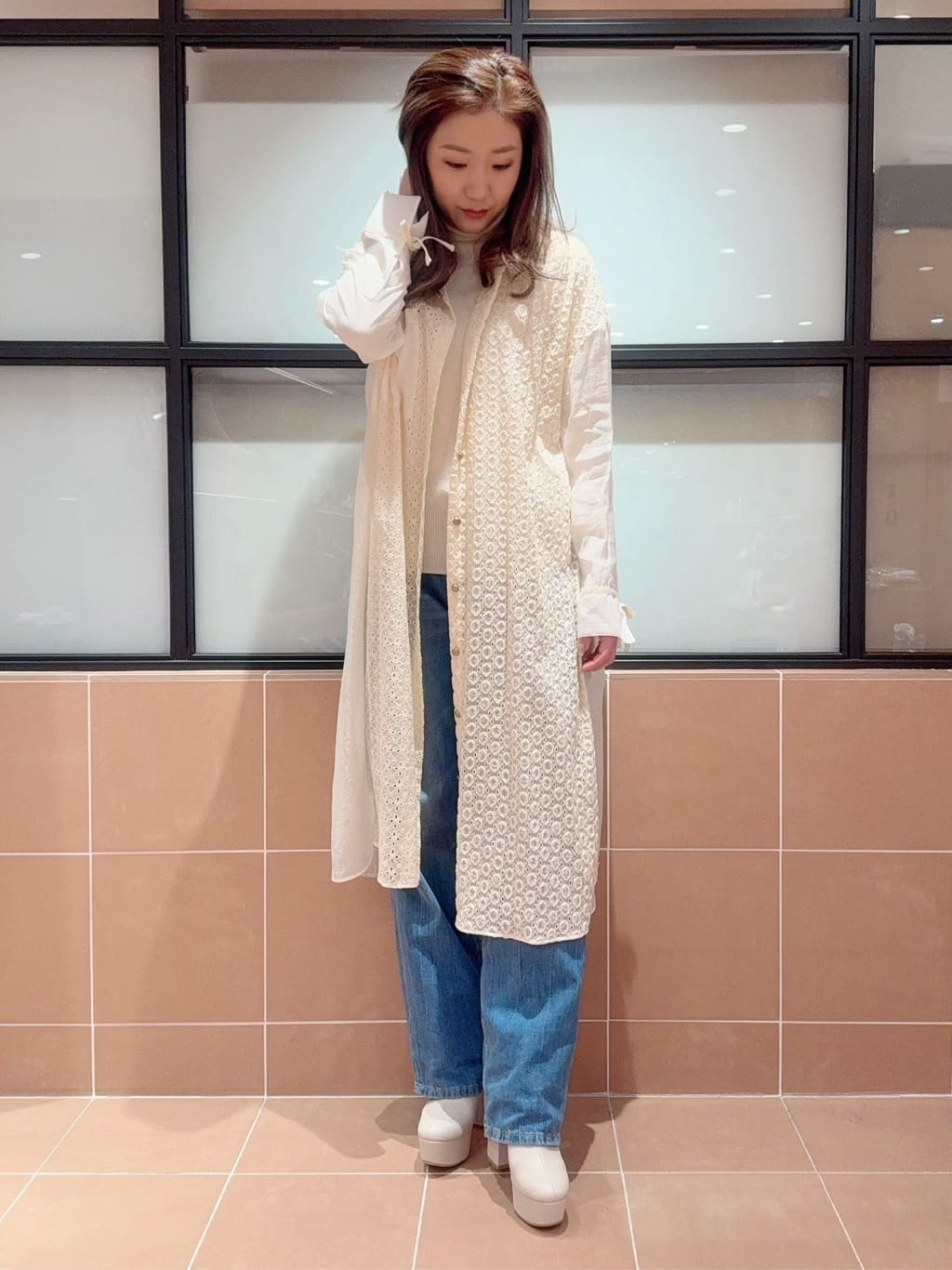 kaoriさんの「ESPERANZA｜ラク盛りショートブーツ」を使ったコーディネート