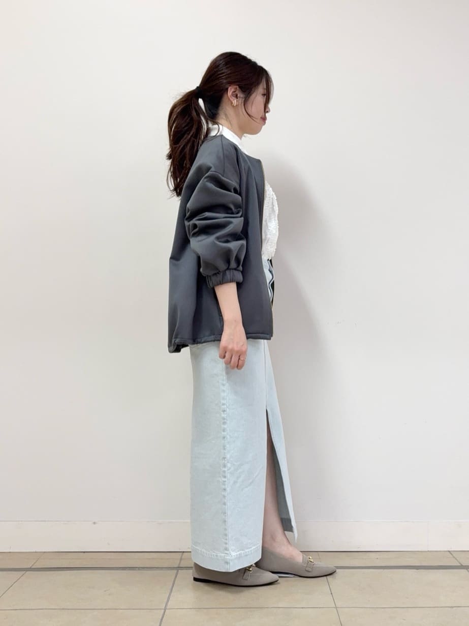 asamiさんの「UNTITLED｜◆【洗える/春の軽羽織り】ダンボール ノーカラーブルゾン」を使ったコーディネート
