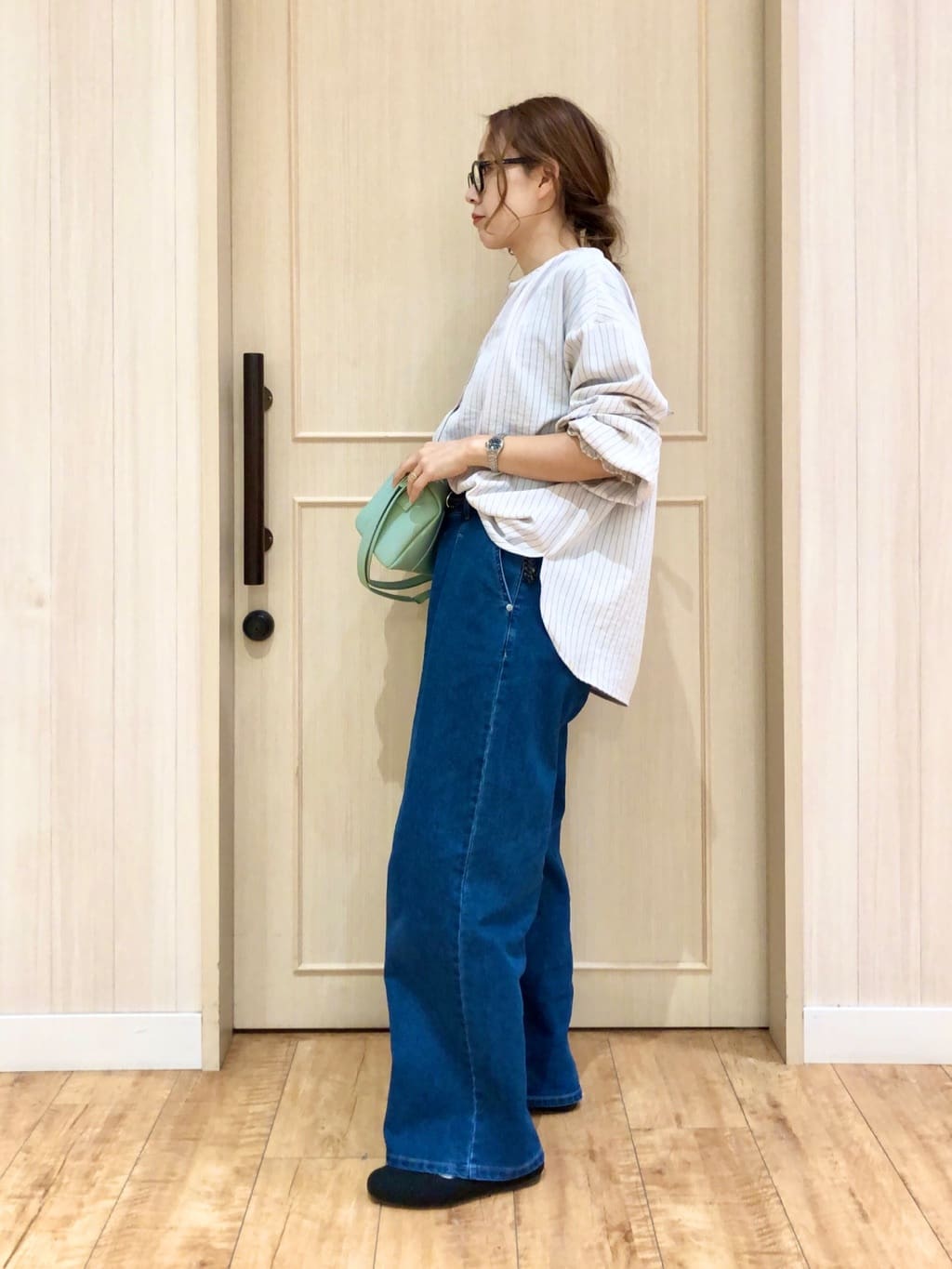 YOUさんの「SHOO･LA･RUE｜◆【高レビュー】洗えてサラサラ ニットパンプス」を使ったコーディネート