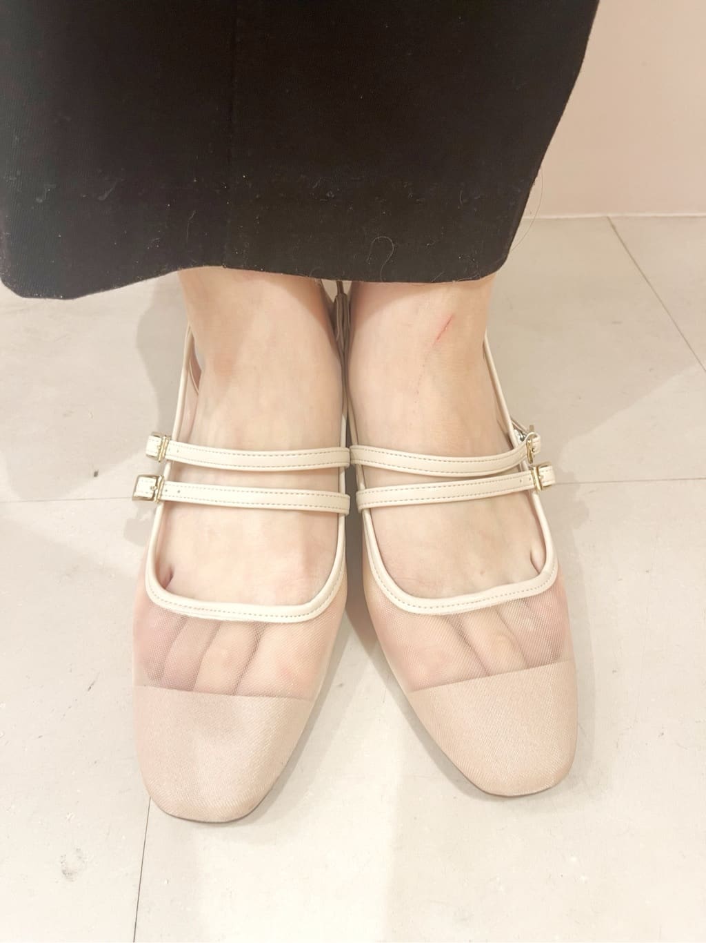 Oさんの「ESPERANZA｜ダブルベルトメッシュパンプス」を使ったコーディネート