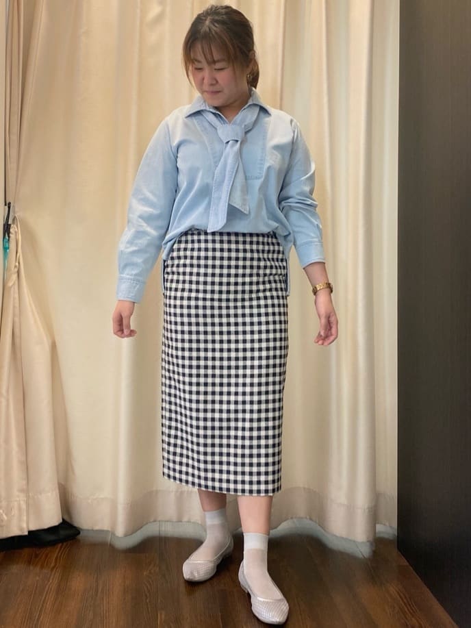 Ayaさんの「UNTITLED｜◆【セットアップ可能】ギンガムチェック ペンシルスカート」を使ったコーディネート