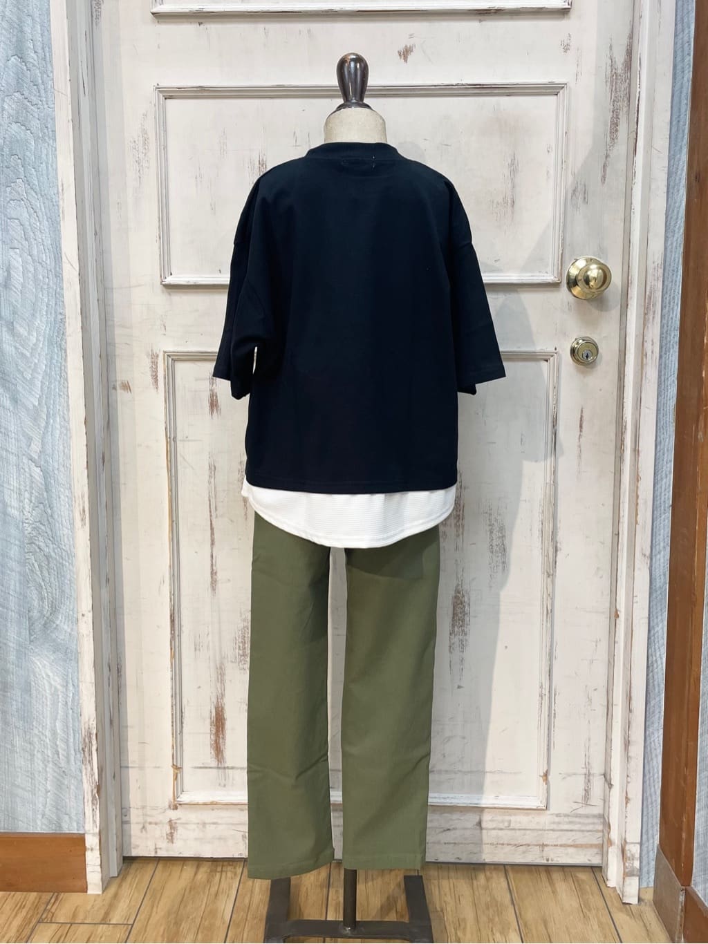 なつさんの「SHOO･LA･RUE｜◆【100-150cm】アソートプリント裾レイヤード五分袖Tシャツ」を使ったコーディネート