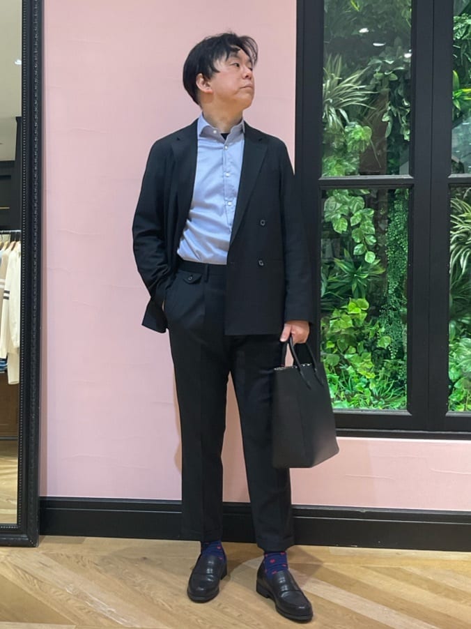 Nagaseさんの「DRESSTERIOR｜100／2 ワイドカラーシャツ」を使ったコーディネート