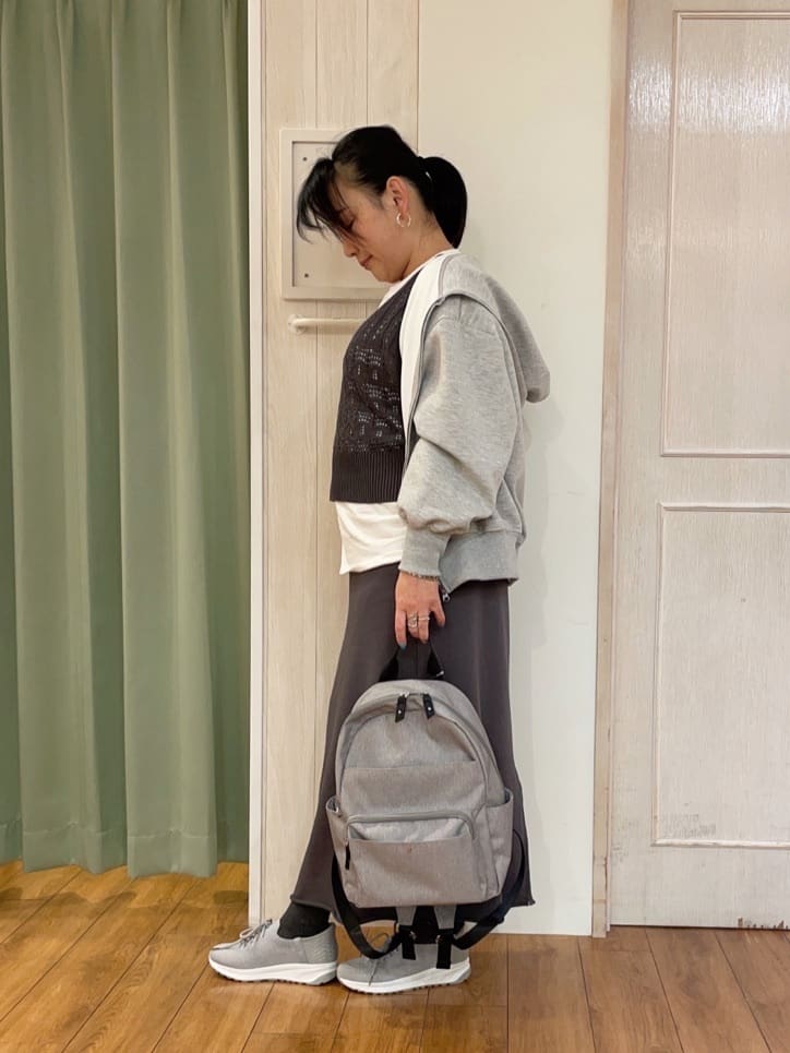 ke-yさんの「SHOO･LA･RUE｜◆カジュアルスタイルに 裏毛Aラインスカート」を使ったコーディネート