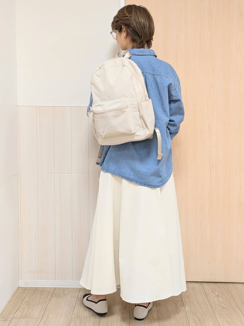 YuAさんの「SHOO･LA･RUE｜◆【洗える/S-LL】大人のこなれコーデに やわらかデニムシャツ」を使ったコーディネート
