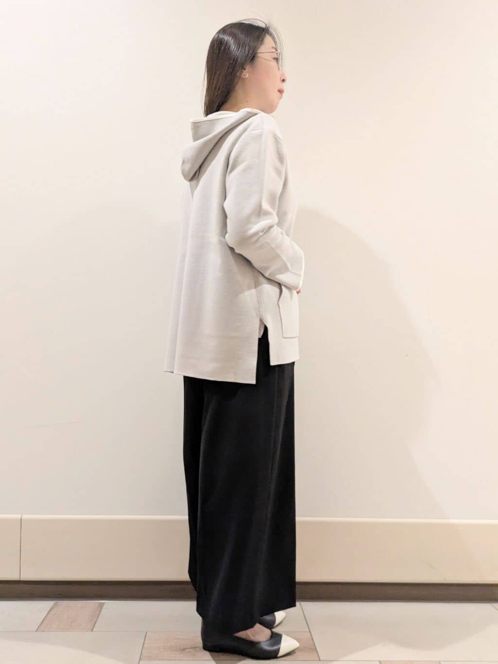 imamiさんの「Reflect｜◆【軽羽織りに◎】フーデッドニットカーディガン」を使ったコーディネート