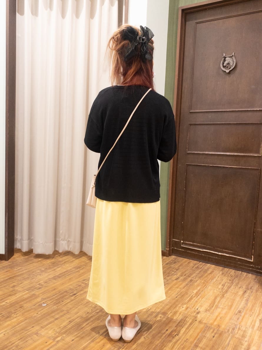 mikaさんの「SHOO･LA･RUE｜◆【高レビュー/洗える/S-LL】季節の変わり目から活躍 5分袖ニット」を使ったコーディネート