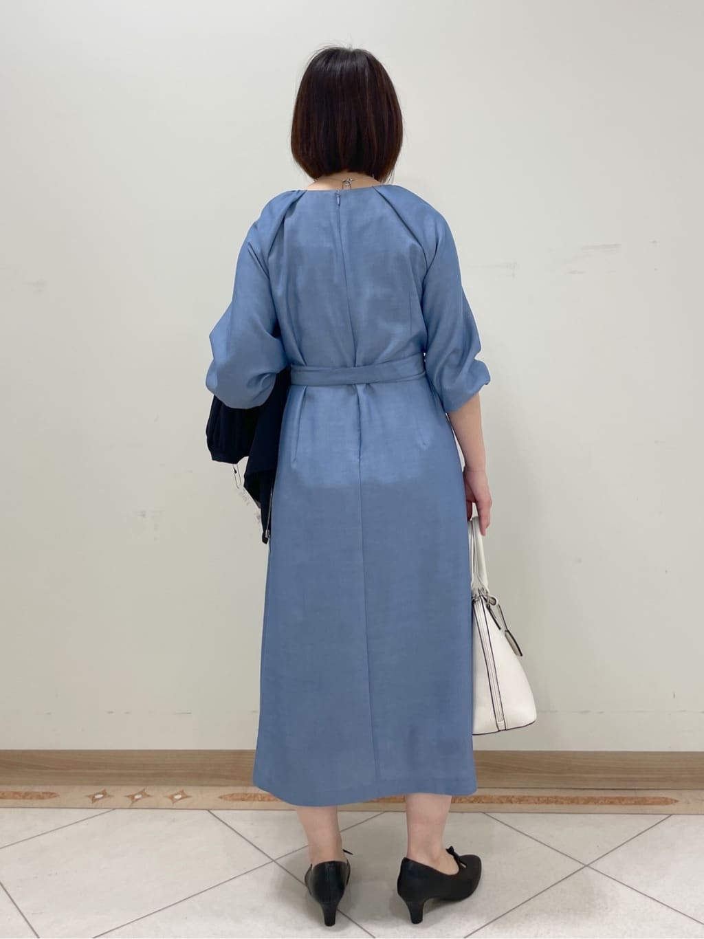 hanaさんの「Reflect｜◆【手洗い可／共布ベルト付き】ブルーダンガリーワンピース」を使ったコーディネート