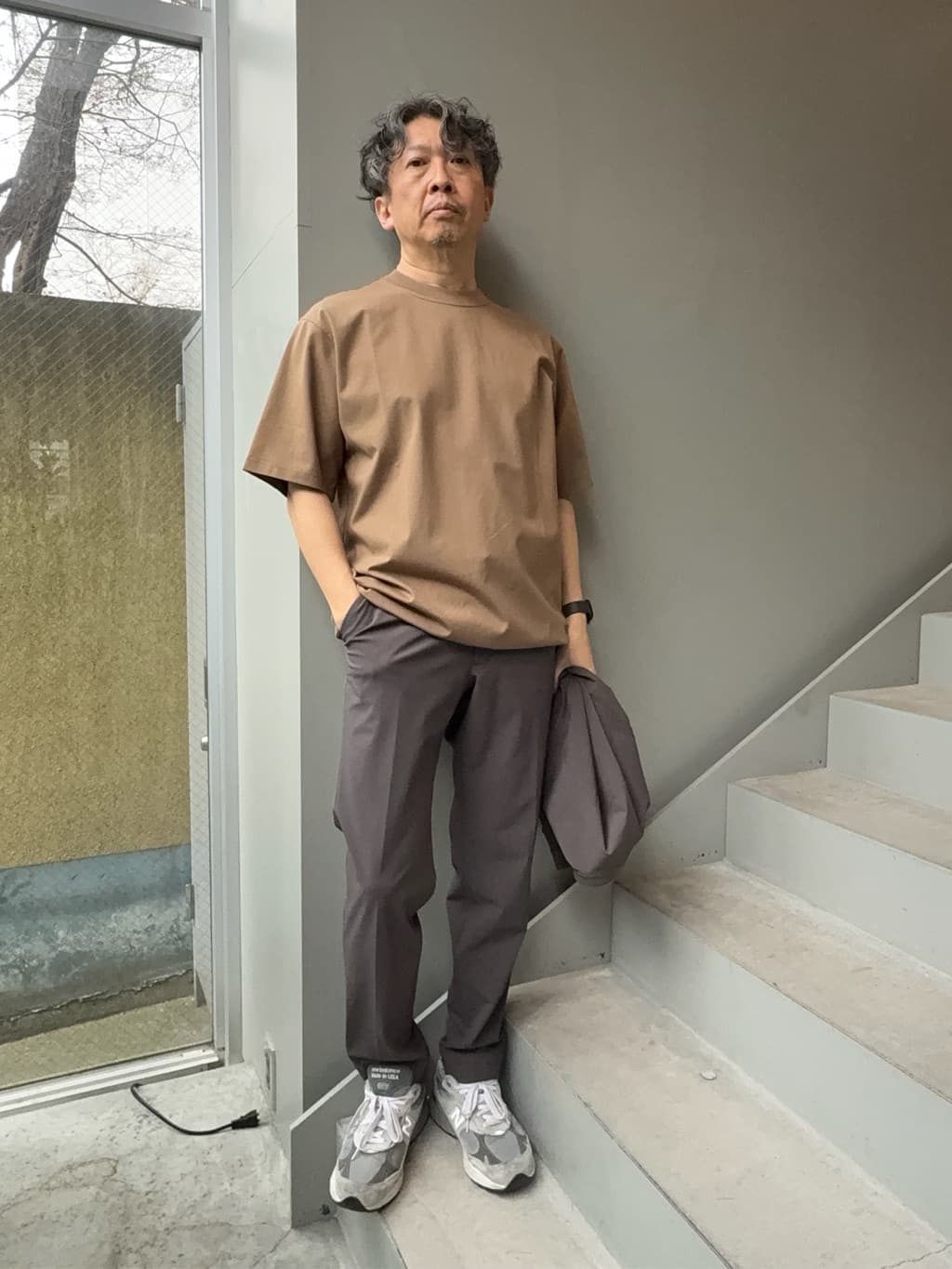 デザイナーTAKEman さんの「TAKEO KIKUCHI｜【抗菌防臭／5サイズ展開】ハイゲージポンチ Tシャツ」を使ったコーディネート