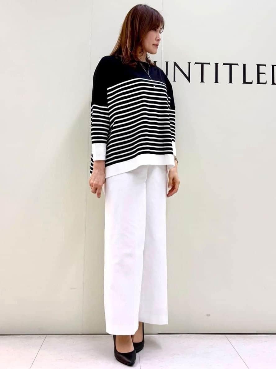Sakaiさんの「UNTITLED｜◆【体型カバー/透けにくい】ワイドシルエットニット」を使ったコーディネート