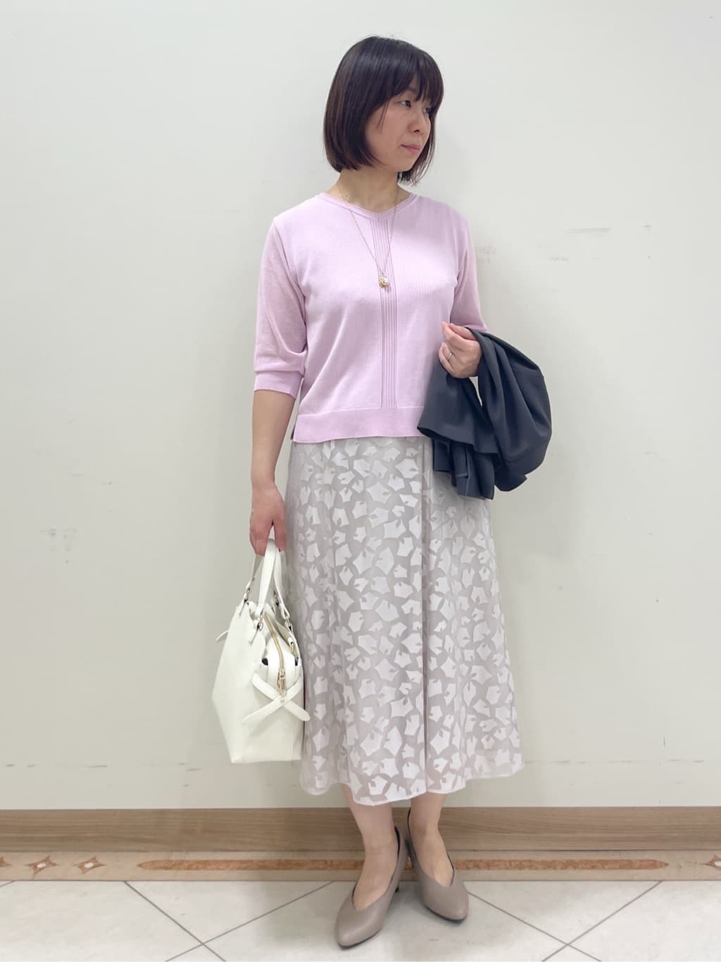 hanaさんの「Reflect｜◆【UVカット／接触冷感／洗える／セットアップ可】クルーネックジャケット」を使ったコーディネート