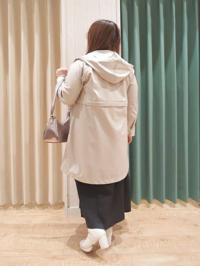 タガさんの「SHOO･LA･RUE｜◆【洗える/S-LL】長めのリブでお袖すっきり 異素材トップス」を使ったコーディネート