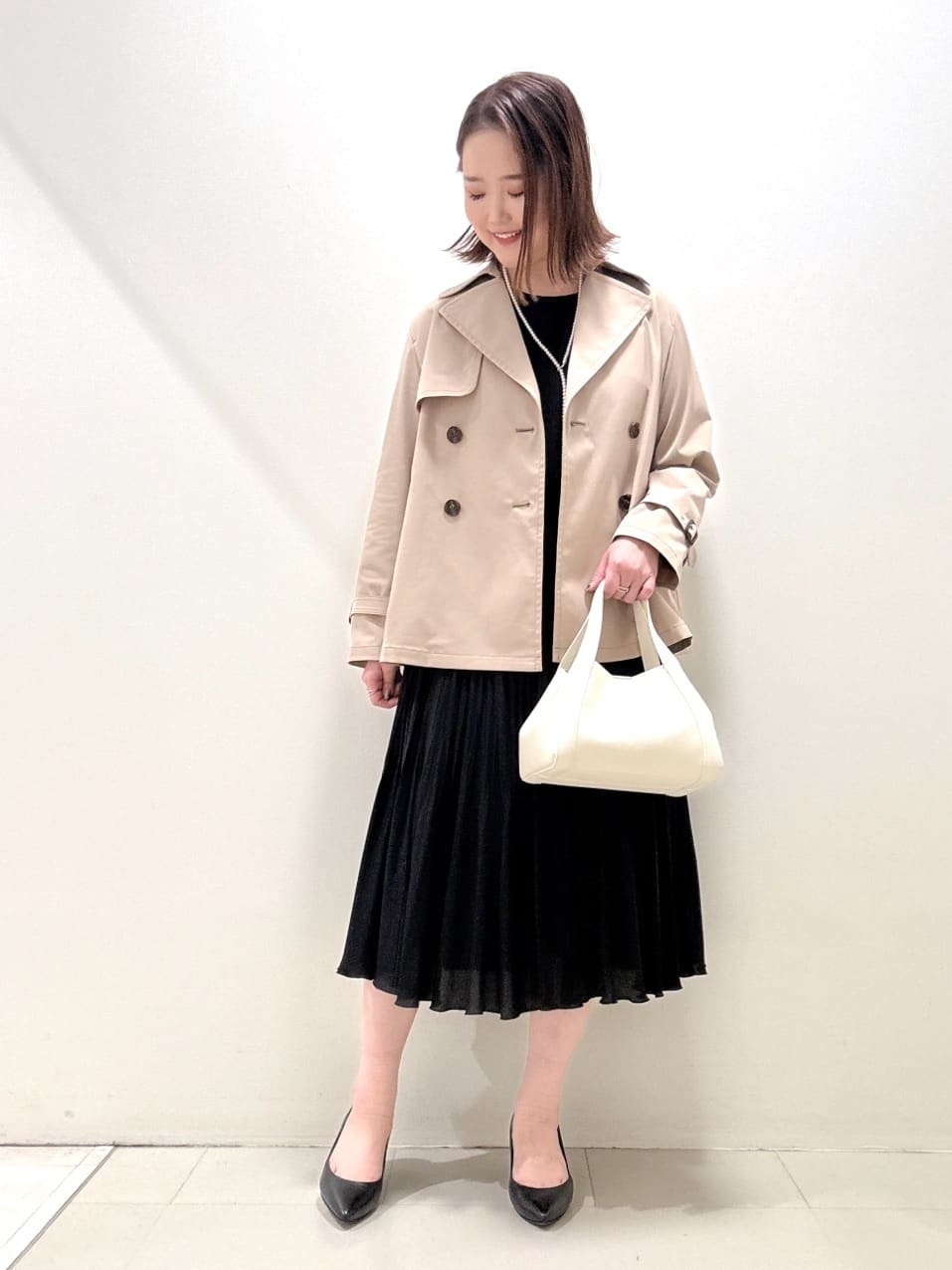 YUIさんの「UNTITLED｜【セレモニー】パール調フリークリップネックレス」を使ったコーディネート