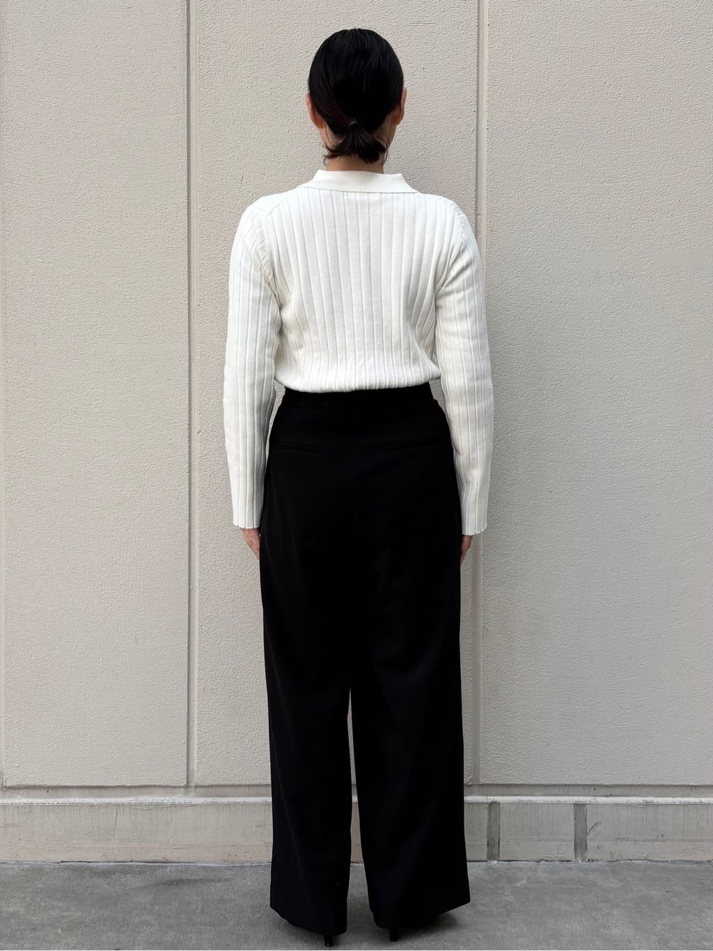 mhさんの「OPAQUE.CLIP｜◆ラップベルトワイドパンツ【洗濯機洗い可】」を使ったコーディネート