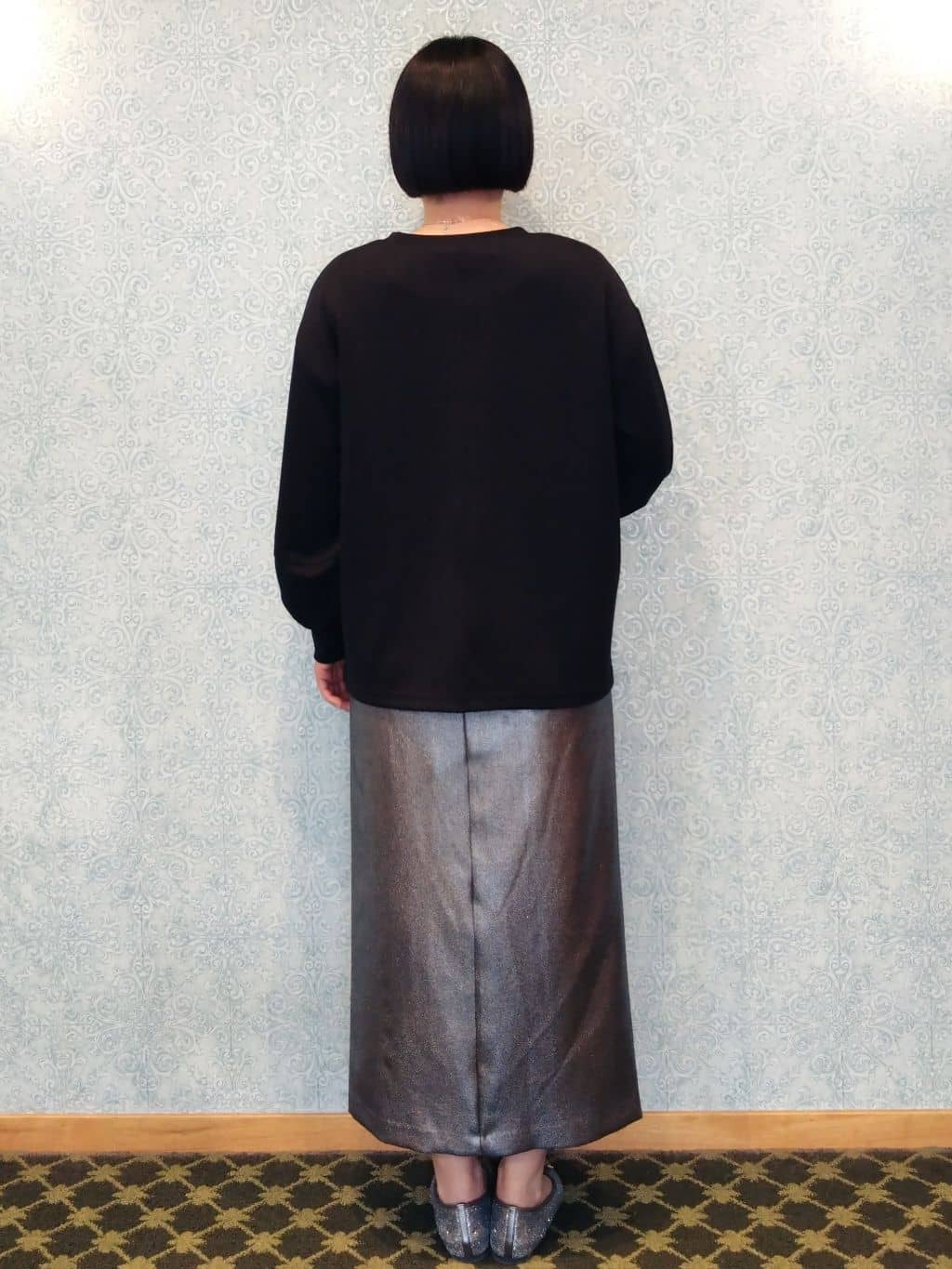 みいさんの「index｜◆サテンコンビ巾着ワンショルダーバッグ」を使ったコーディネート