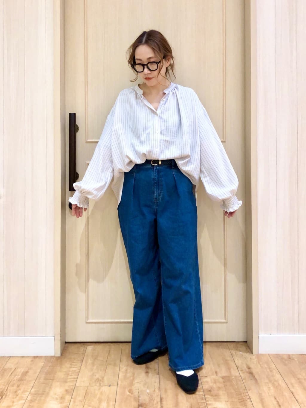 YOUさんの「SHOO･LA･RUE｜◆【高レビュー】洗えてサラサラ ニットパンプス」を使ったコーディネート