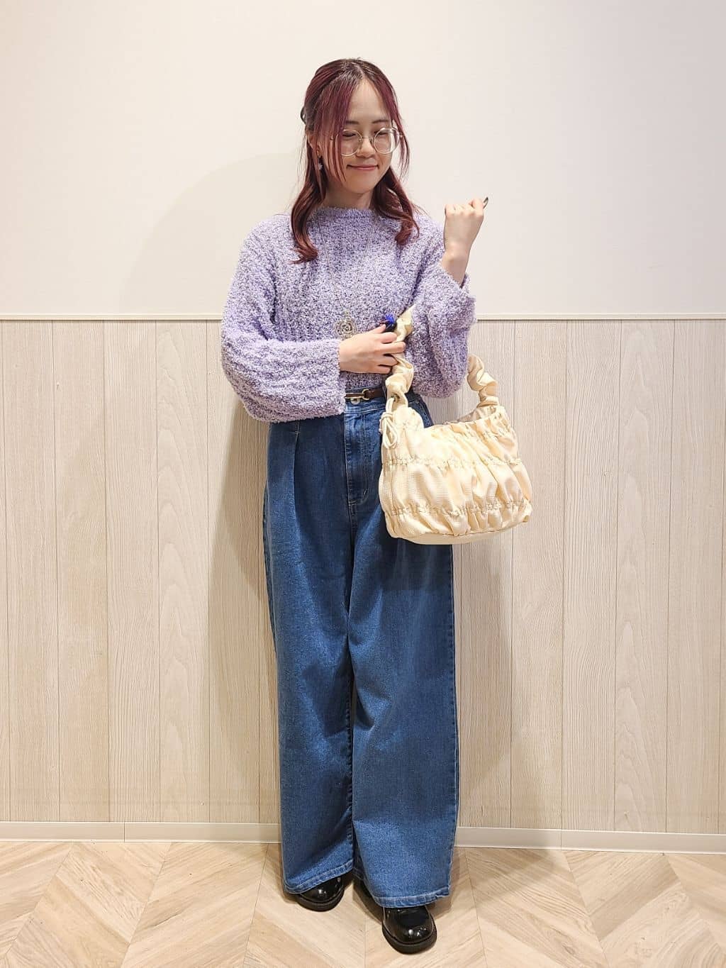 Suzuさんの「SHOO･LA･RUE｜◆程よくエアリー テープヤーンニット」を使ったコーディネート