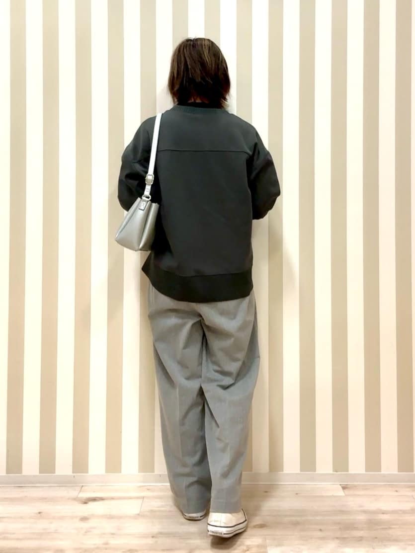 pieceさんの「SHOO･LA･RUE｜◆【洗える/S-LL】長めのリブでお袖すっきり 異素材トップス」を使ったコーディネート
