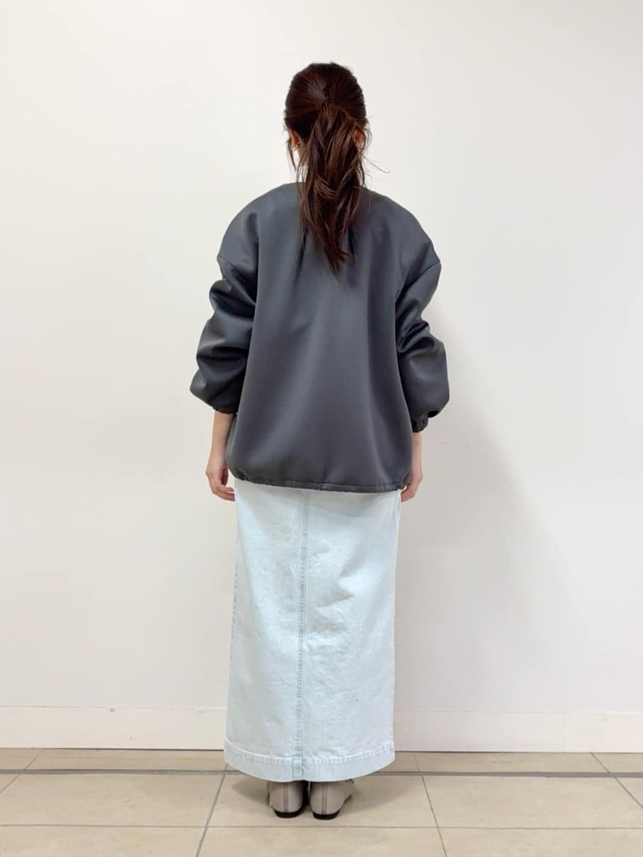 asamiさんの「UNTITLED｜◆【洗える/春の軽羽織り】ダンボール ノーカラーブルゾン」を使ったコーディネート