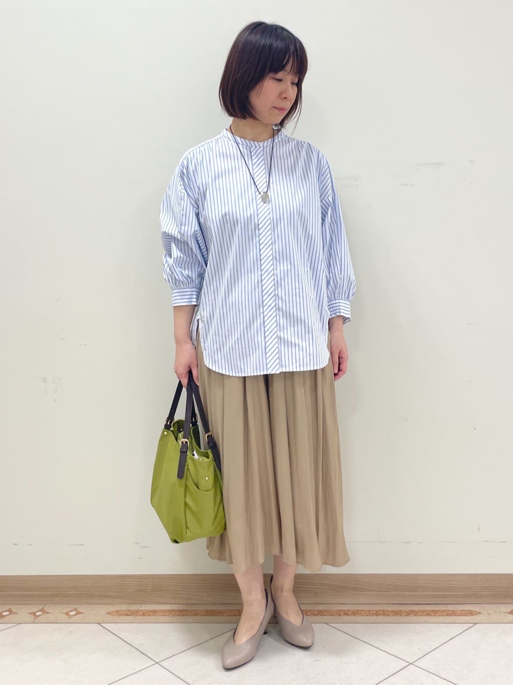 hanaさんの「Reflect｜◆【夏SALE／E‐QUALITY／手洗い可】ストライプシャツ」を使ったコーディネート
