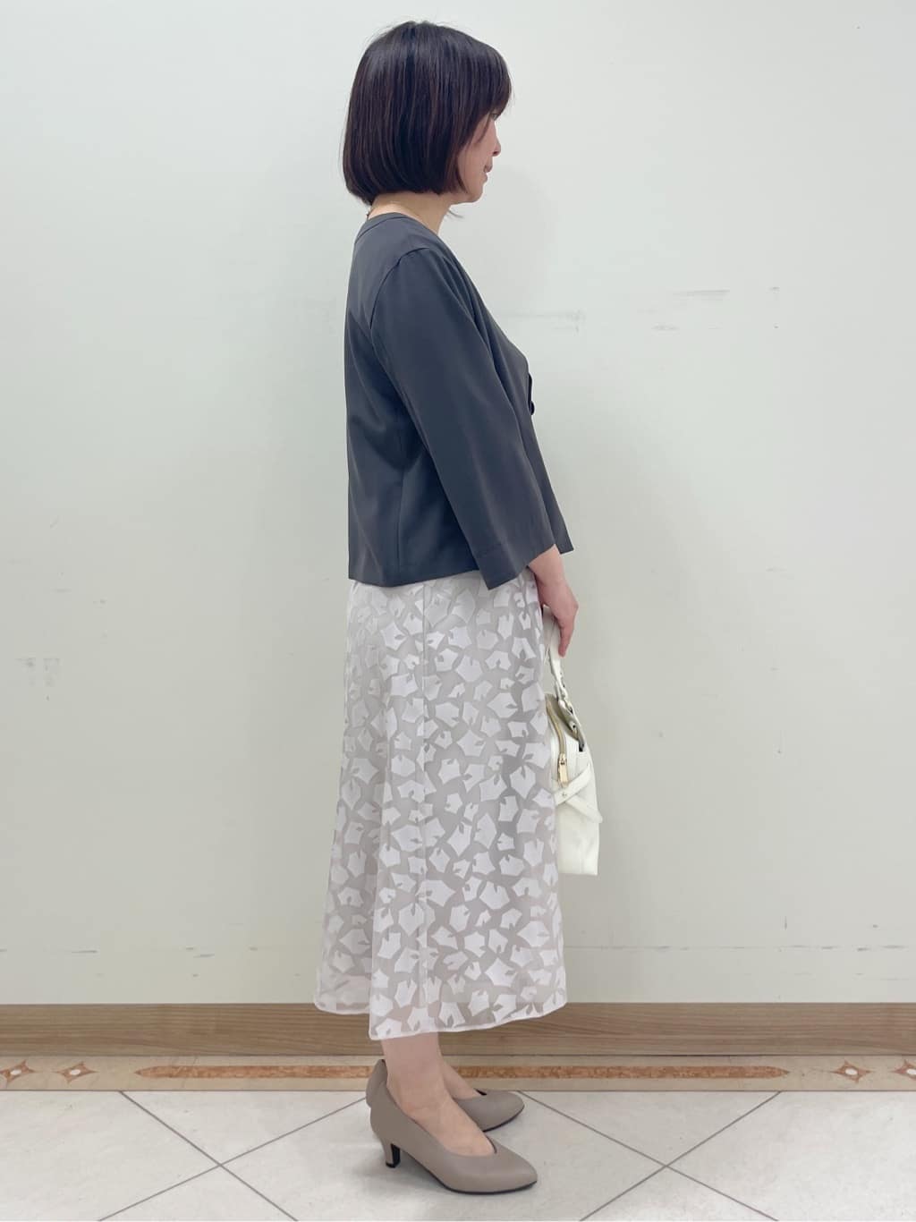 hanaさんの「Reflect｜◆【UVカット／接触冷感／洗える／セットアップ可】クルーネックジャケット」を使ったコーディネート