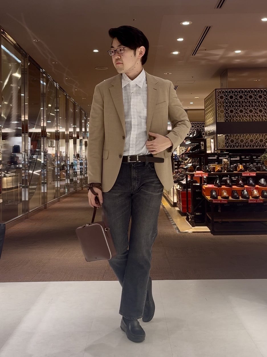 ジュンさんの「TAKEO KIKUCHI｜デュプイ リバーシブル ベルト」を使ったコーディネート