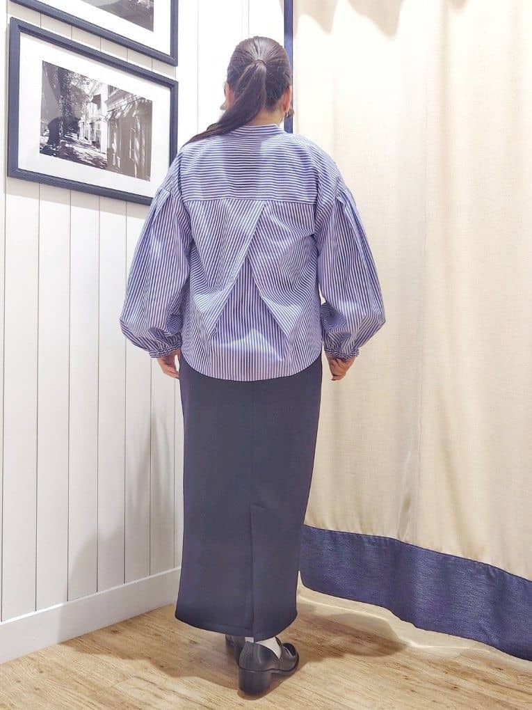 Haraさんの「Dessin｜◆【ウエストゴム・洗える】ダンボールジャージストレートスカート（XS～L）」を使ったコーディネート