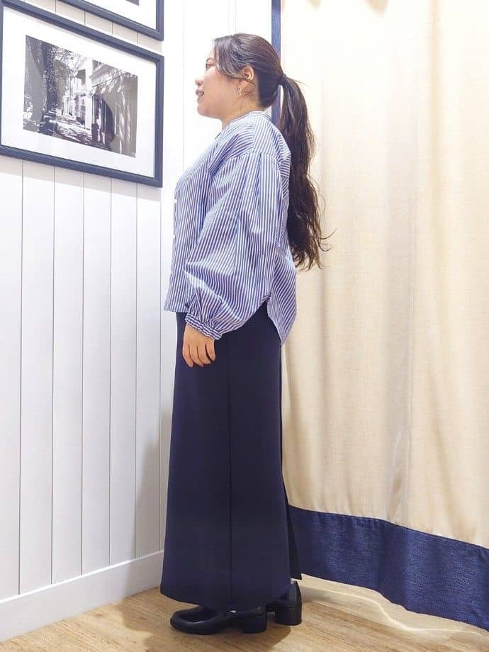 Haraさんの「Dessin｜◆【ウエストゴム・洗える】ダンボールジャージストレートスカート（XS～L）」を使ったコーディネート