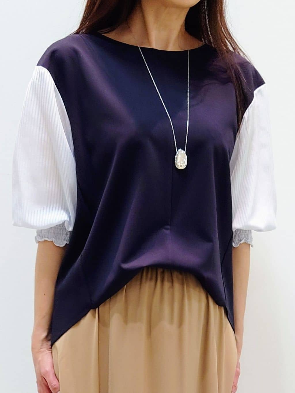 yoshiさんの「Reflect｜◆【手洗い可】シアーストライプスリーブブラウス」を使ったコーディネート
