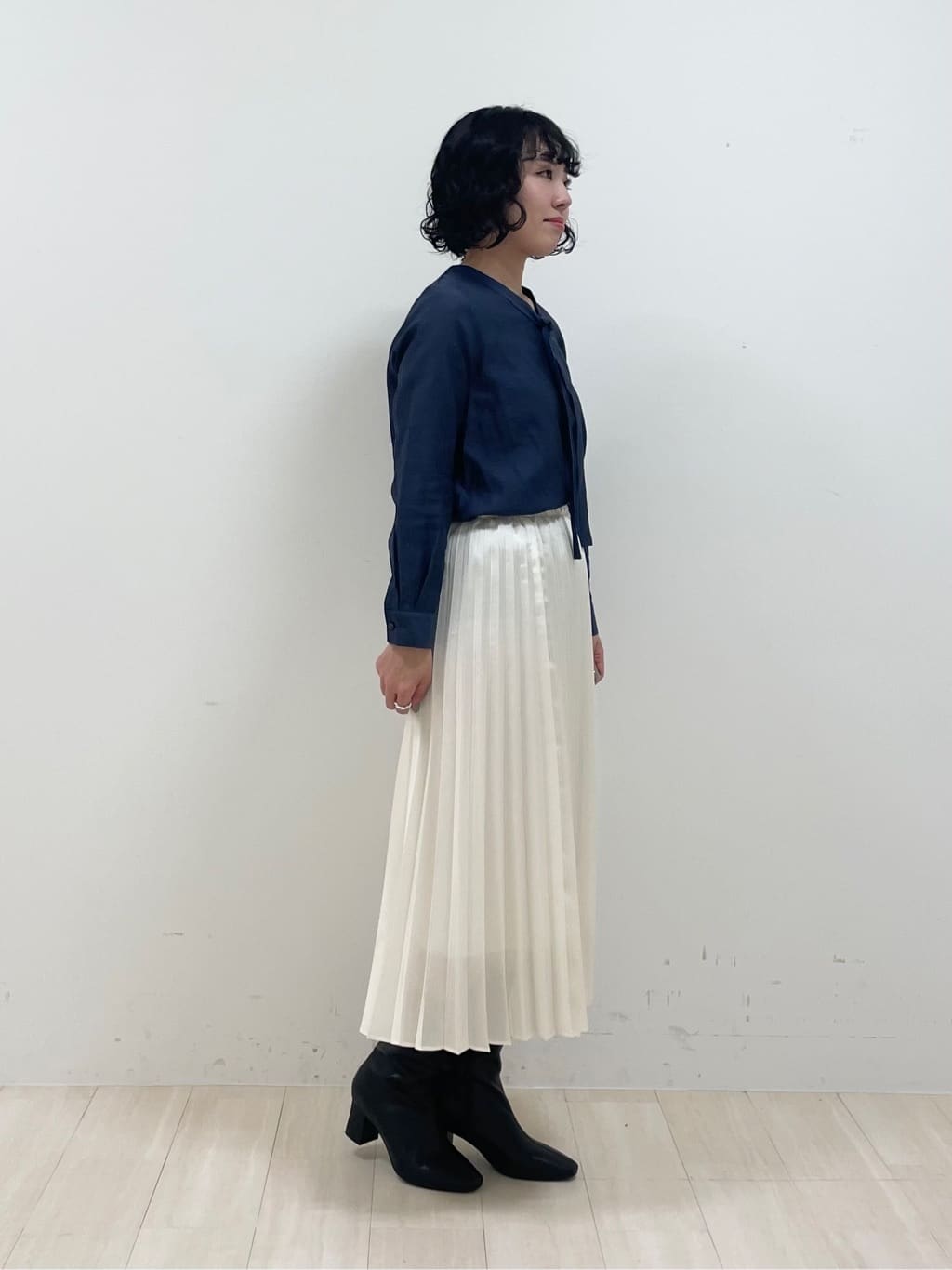 kanaさんの「INDIVI｜◆【洗える】ストライプドビー ボウタイブラウス」を使ったコーディネート