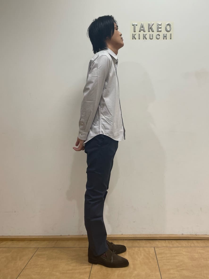 TAKE✳︎さんの「TAKEO KIKUCHI｜【全7サイズ&times;8色展開！】トップマルチヘリンボン パンツ」を使ったコーディネート