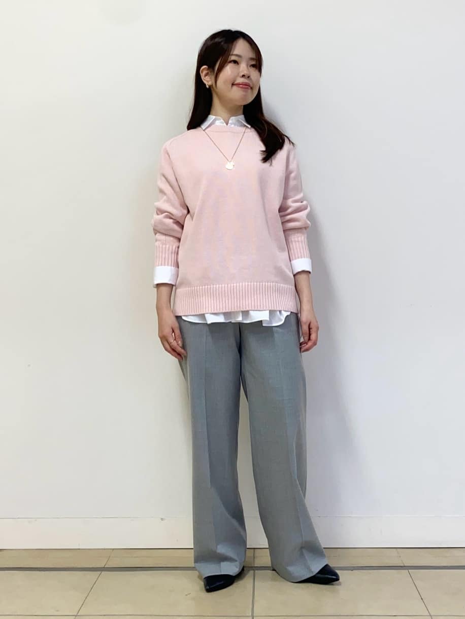 asamiさんの「UNTITLED｜◆【洗える/体型カバー】コットンウールプルオーバーニット」を使ったコーディネート