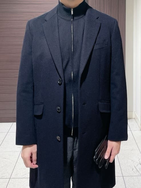 ToyoPさんの「TAKEO KIKUCHI｜ウールカシミヤブレンド チェスターコート」を使ったコーディネート