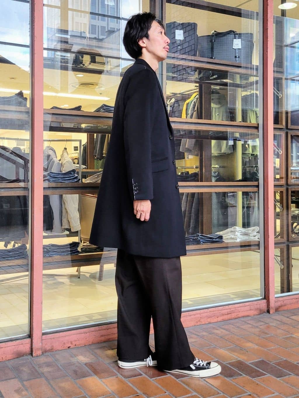 piroyaさんの「TAKEO KIKUCHI｜ウールカシミヤブレンド チェスターコート」を使ったコーディネート