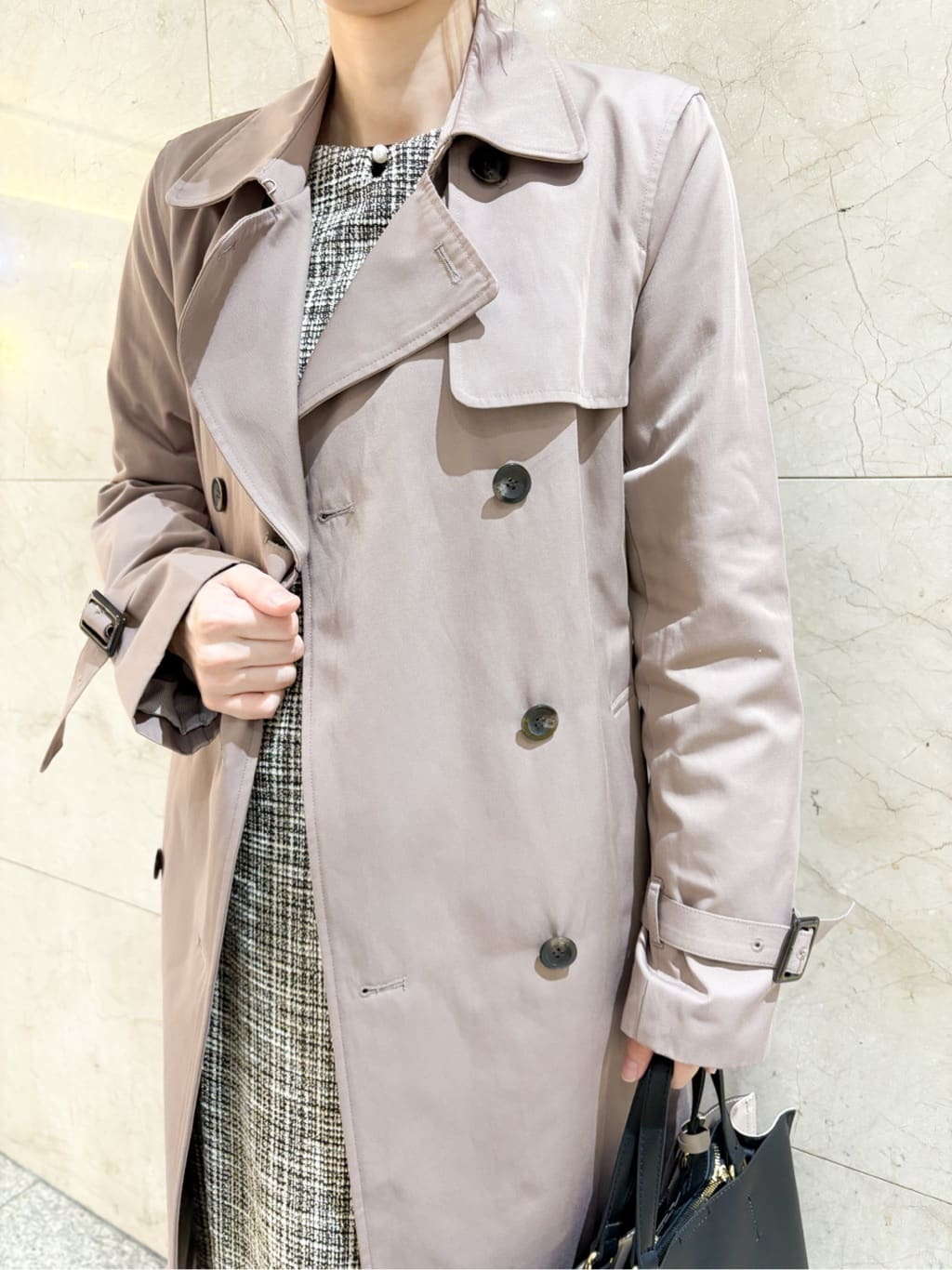 marinaさんの「index｜◆ストレッチラメツイードワンピース【洗濯機洗い可】」を使ったコーディネート