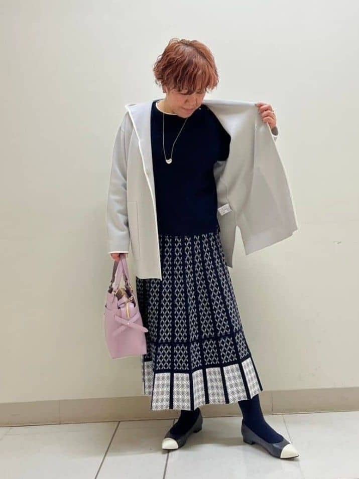 yoshiさんの「Reflect｜◆【軽羽織りに◎】フーデッドニットカーディガン」を使ったコーディネート