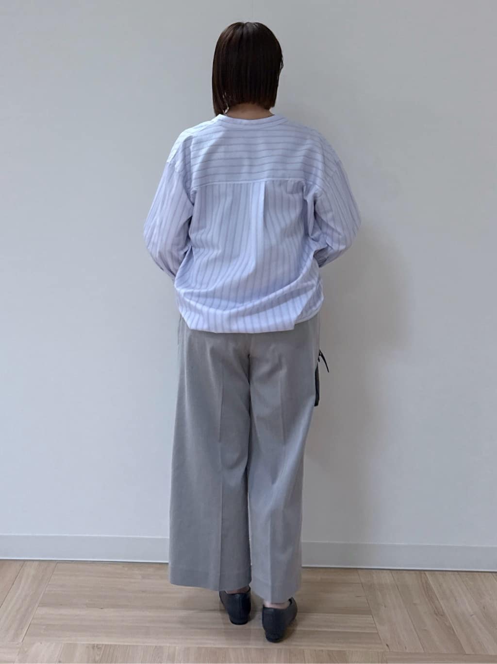 amiさんの「Reflect｜◆【夏SALE／接触冷感／洗える】ストライプコクーンシルエットシャツ」を使ったコーディネート