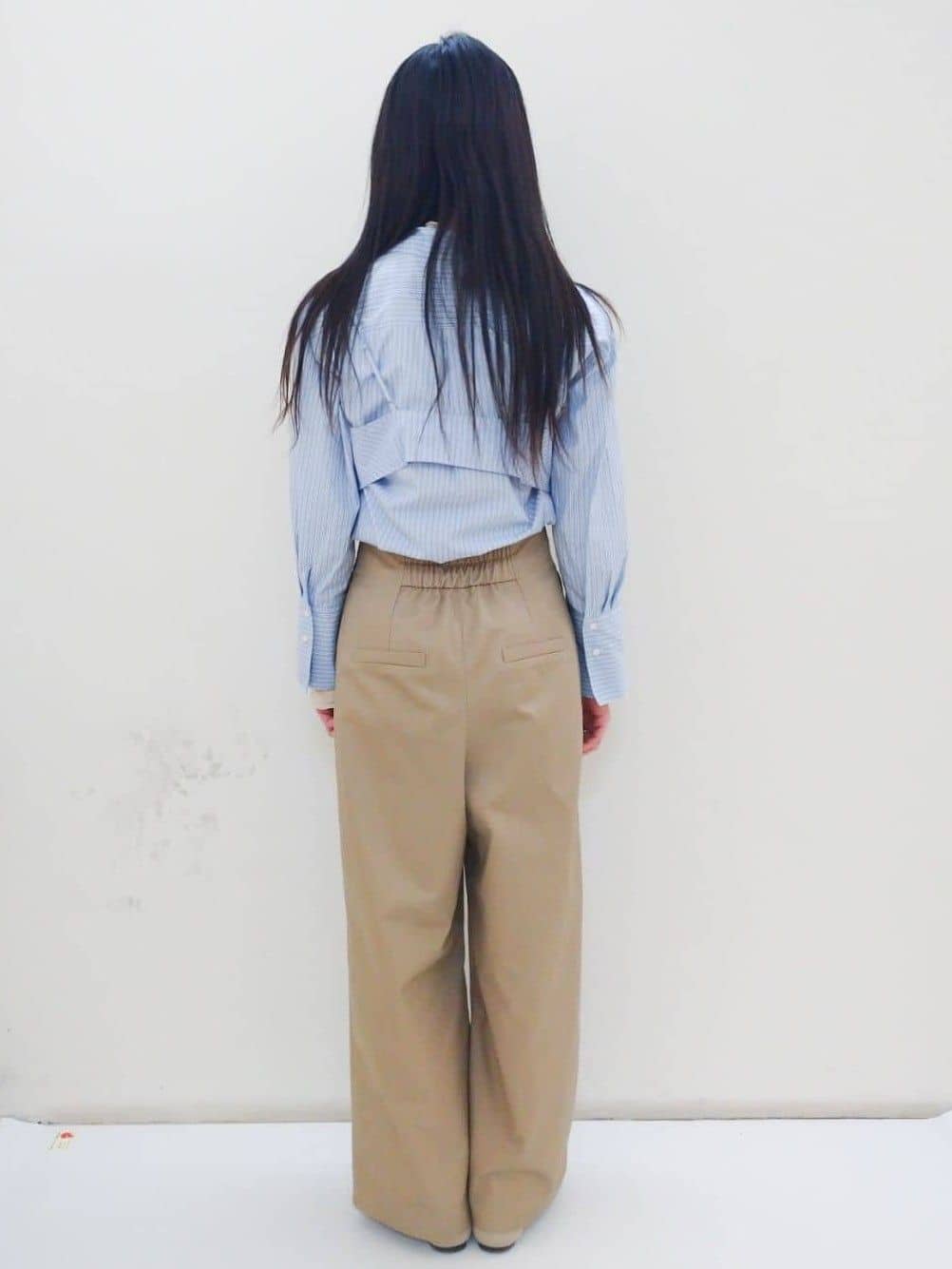 yuriさんの「OPAQUE.CLIP｜◆《andGIRL掲載》ストライプビスチェセットシャツ【洗濯機洗い可）】」を使ったコーディネート