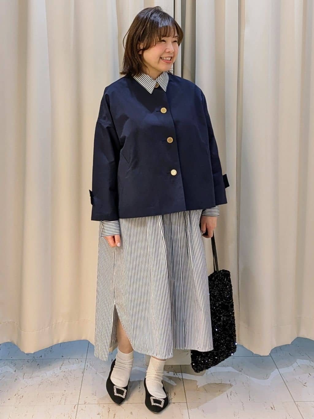 なみきさんの「UNTITLED｜【セレモニー】パール調フリークリップネックレス」を使ったコーディネート