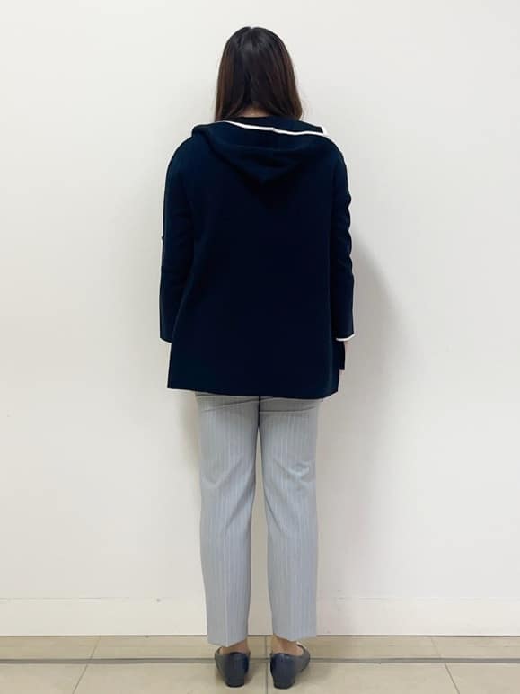 chisaさんの「Reflect｜◆【WEB先行カラーあり／ヒップ周りカバー】オフボディニット」を使ったコーディネート