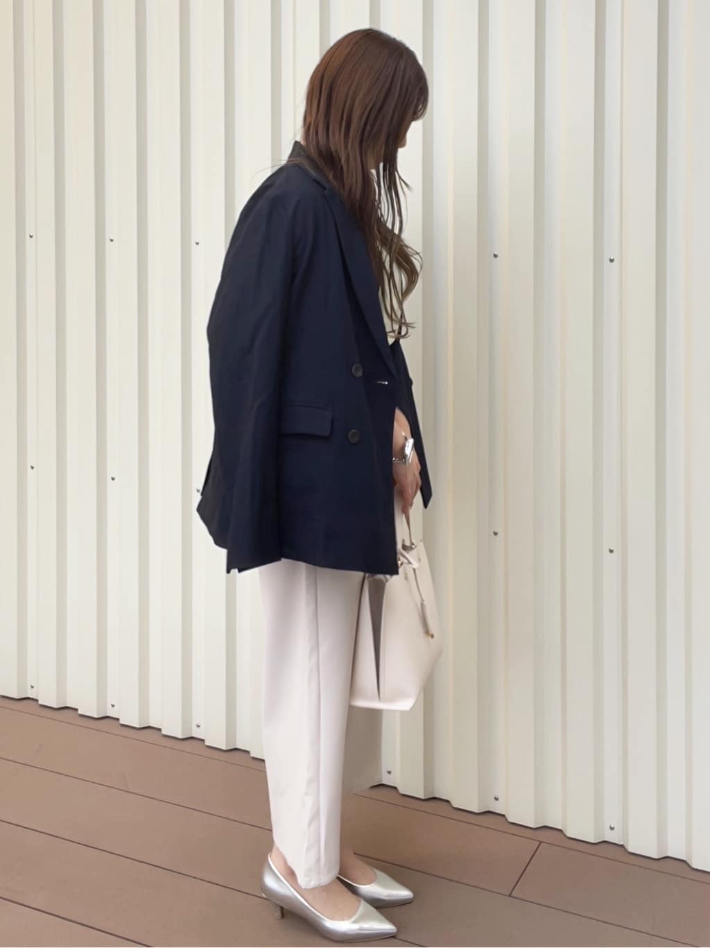 Ramuさんの「OPAQUE.CLIP｜◆ダブルブレストジャケット【洗える】」を使ったコーディネート